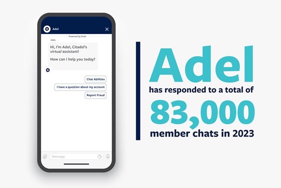 Adel chat being displayed on a mobile phone