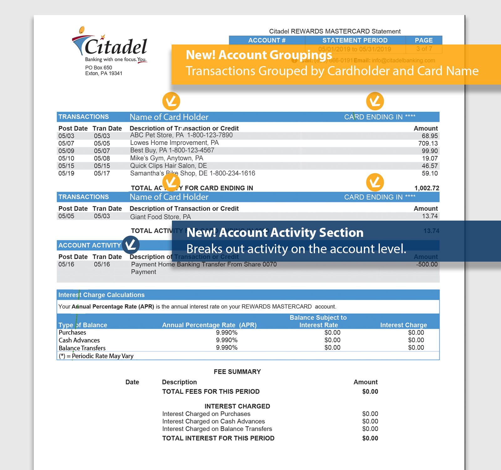bank statements