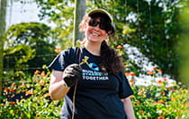 A Citadel employee doing volunteer work 