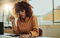 Woman doing paperwork