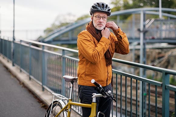 Man riding a bike