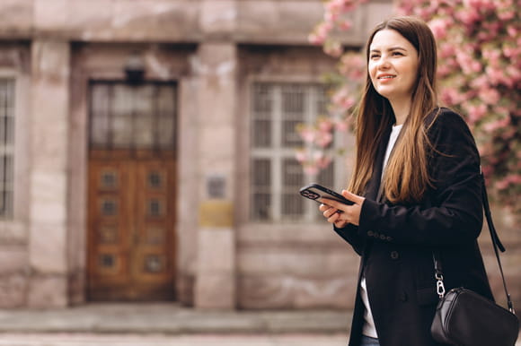 young woman who is financially preparing for college