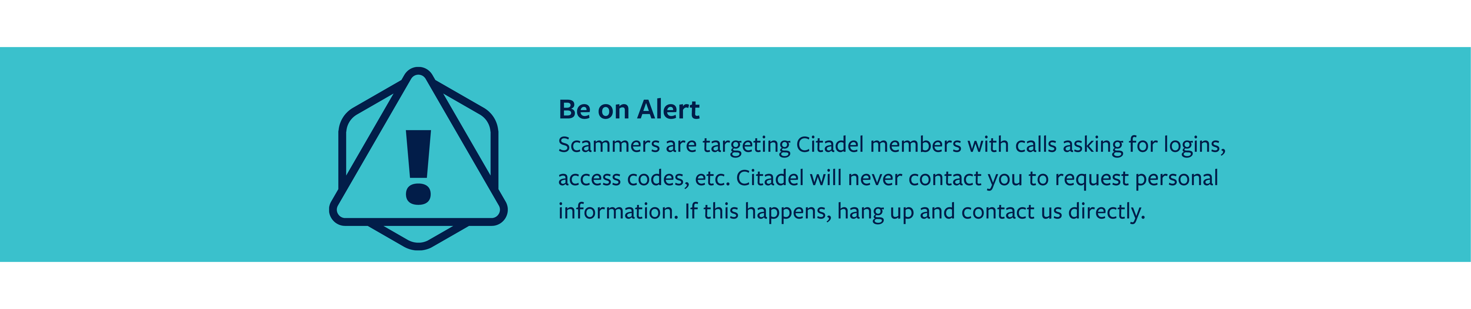 Security Alert Banner